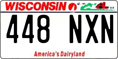 WI license plate 448NXN