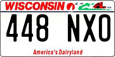 WI license plate 448NXO
