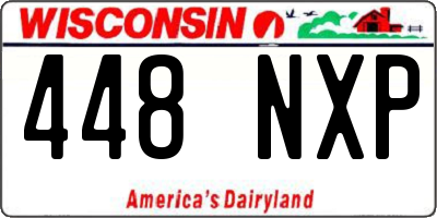 WI license plate 448NXP