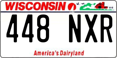 WI license plate 448NXR