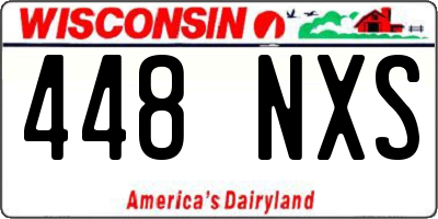 WI license plate 448NXS
