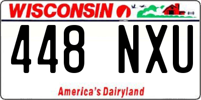 WI license plate 448NXU