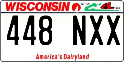 WI license plate 448NXX
