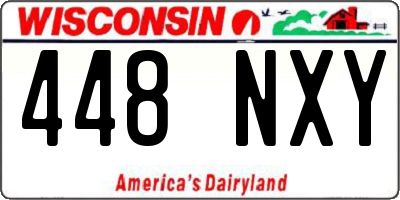 WI license plate 448NXY