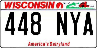 WI license plate 448NYA