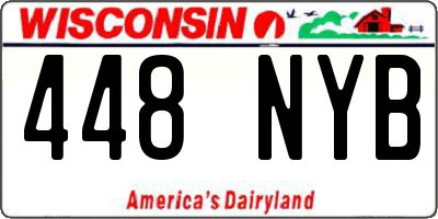 WI license plate 448NYB