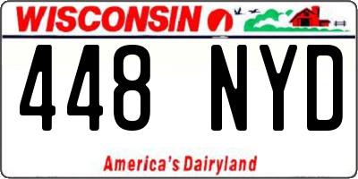 WI license plate 448NYD