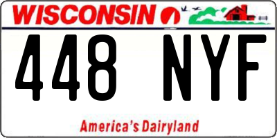 WI license plate 448NYF