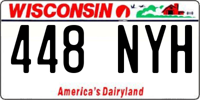 WI license plate 448NYH