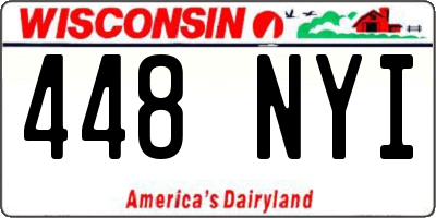 WI license plate 448NYI