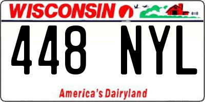 WI license plate 448NYL