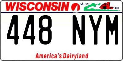 WI license plate 448NYM