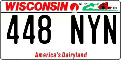 WI license plate 448NYN