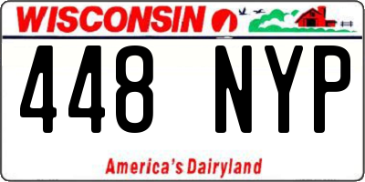 WI license plate 448NYP