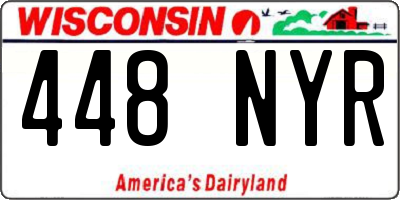 WI license plate 448NYR