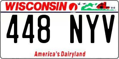 WI license plate 448NYV