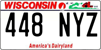 WI license plate 448NYZ