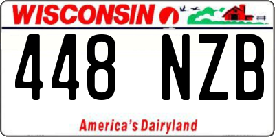 WI license plate 448NZB