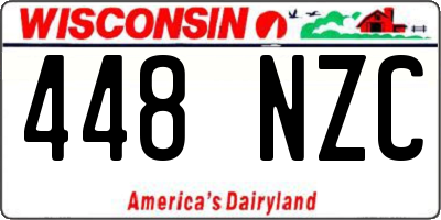 WI license plate 448NZC
