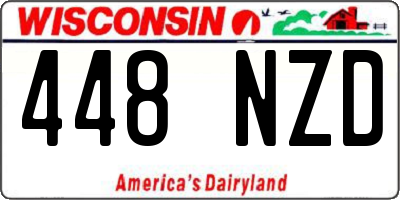 WI license plate 448NZD
