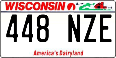 WI license plate 448NZE