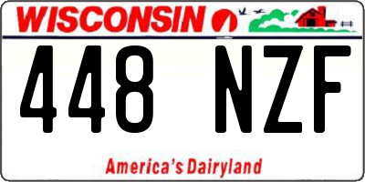 WI license plate 448NZF