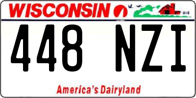WI license plate 448NZI