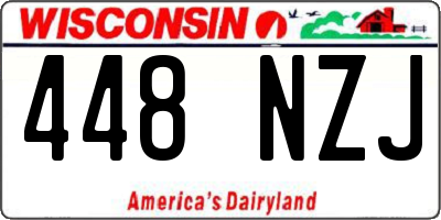 WI license plate 448NZJ