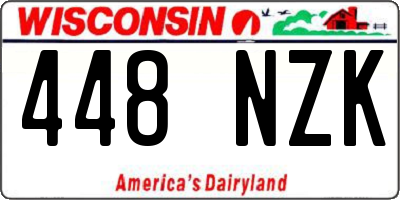 WI license plate 448NZK