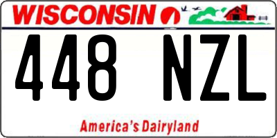 WI license plate 448NZL