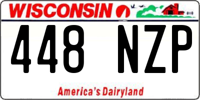 WI license plate 448NZP