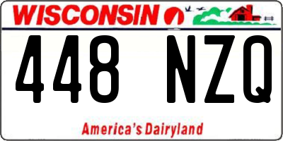 WI license plate 448NZQ