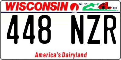 WI license plate 448NZR
