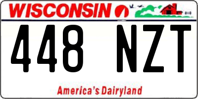 WI license plate 448NZT