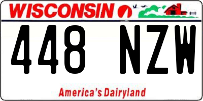WI license plate 448NZW