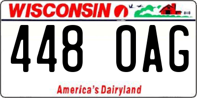WI license plate 448OAG