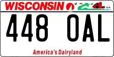 WI license plate 448OAL