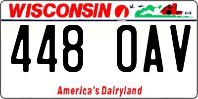 WI license plate 448OAV