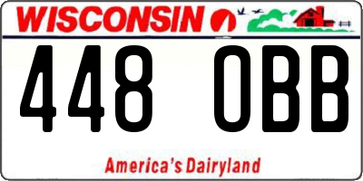 WI license plate 448OBB