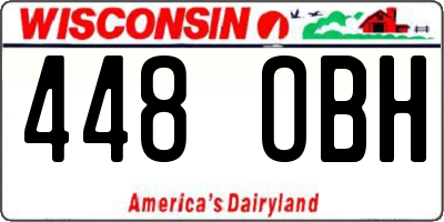 WI license plate 448OBH