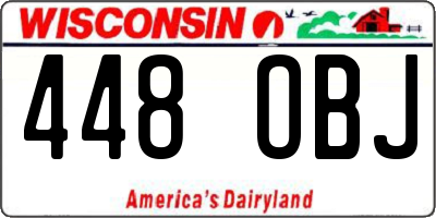 WI license plate 448OBJ
