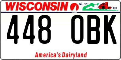 WI license plate 448OBK