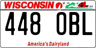 WI license plate 448OBL