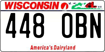 WI license plate 448OBN