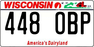 WI license plate 448OBP