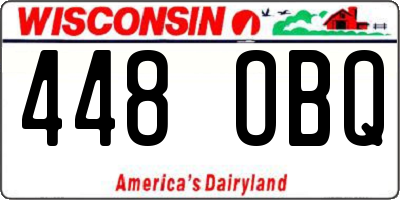 WI license plate 448OBQ