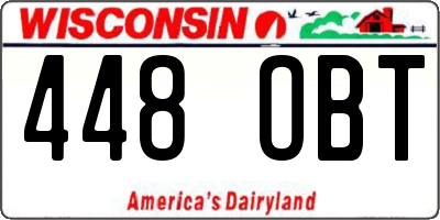 WI license plate 448OBT