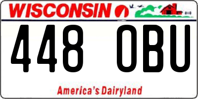 WI license plate 448OBU