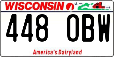 WI license plate 448OBW