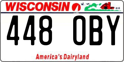 WI license plate 448OBY